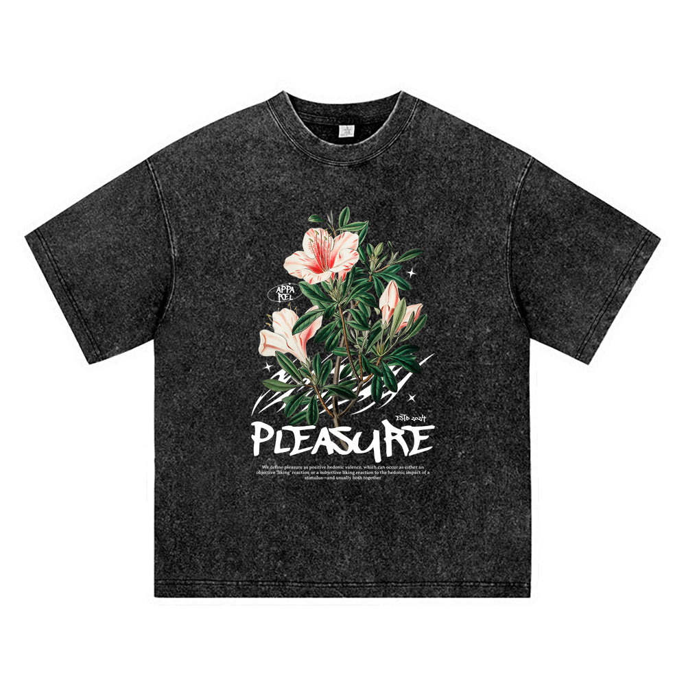 270GSM Heavy Cotton T-SHirt ACID Tees Washed Vintage T-Shirts Pleasure DTG Print TShirts